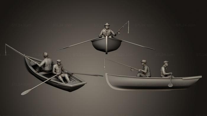 Miscellaneous figurines and statues (fishermen, STKR_0562) 3D models for cnc